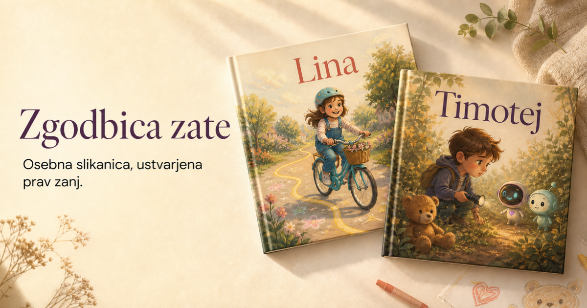 Dve slikanici Zgodbica zate — Lina in Timotej
